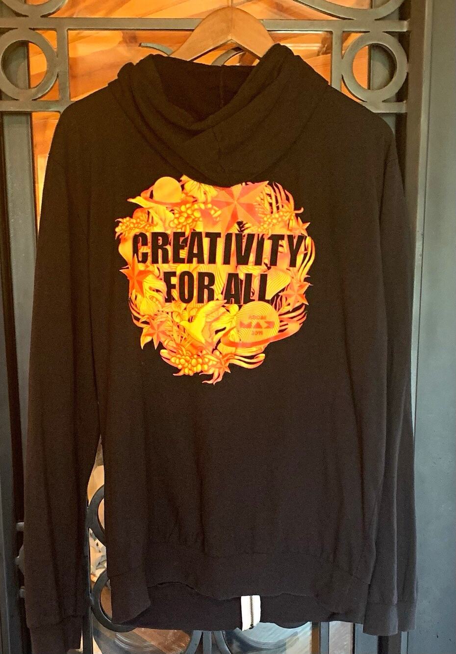 Marine Layer Mens XL Black Full Zip Hoodie Creativity For All Adobe Max XL